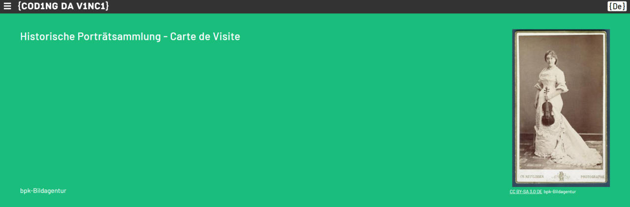 Screenshot Hackathon Coding da Vinci Ost 2022