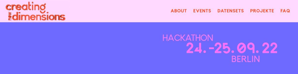 Website Hackathon: creating new dimensions
