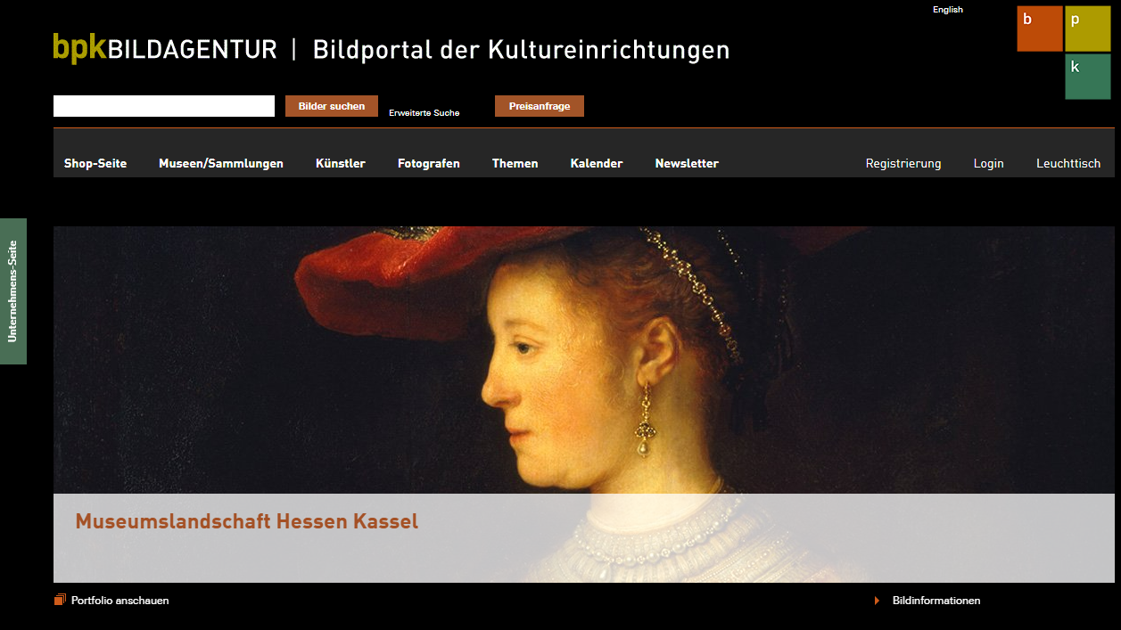 Screenshot Bildportal bpk-Bildagentur