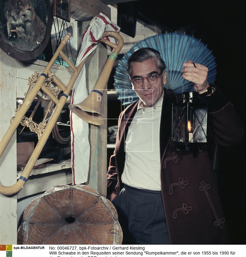 Willi Schwabe [1915 - 1991], Deutscher Schauspieler, Maderator<BR>Aufnahmedatum: 1961<BR>Inventar-Nr.: Ks F0267-03<BR>Systematik: <BR>Personen / Schauspieler / Schwabe / Porträts