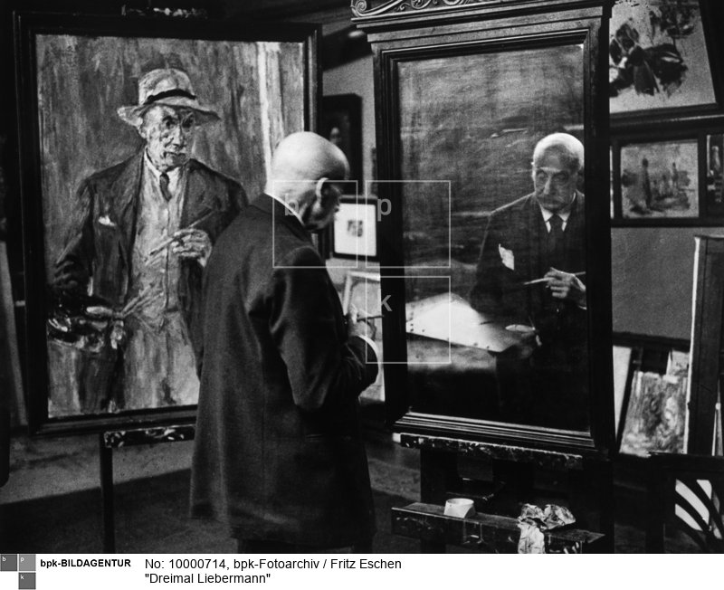 Person: Max Liebermann [20.07.1847 - 08.02.1935], Deutscher Maler und Grafiker, Begründer der "Berliner Sezession" <BR>Aufnahmedatum: 1930<BR>Material/Technik: Foto<BR>Aufnahmeort: Berlin<BR>