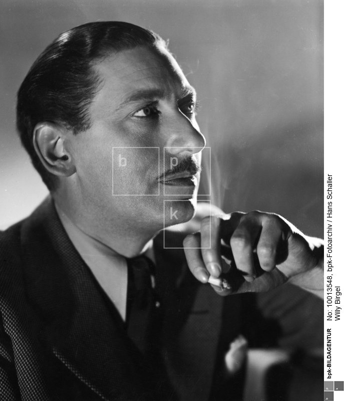 in einer Filmrolle vor dem 2. Weltkrieg<BR>Willy Birgel [1891 - 1973], Deutscher Schauspieler<BR>Systematik: <BR>Personen / Schauspieler / Birgel / Porträts
