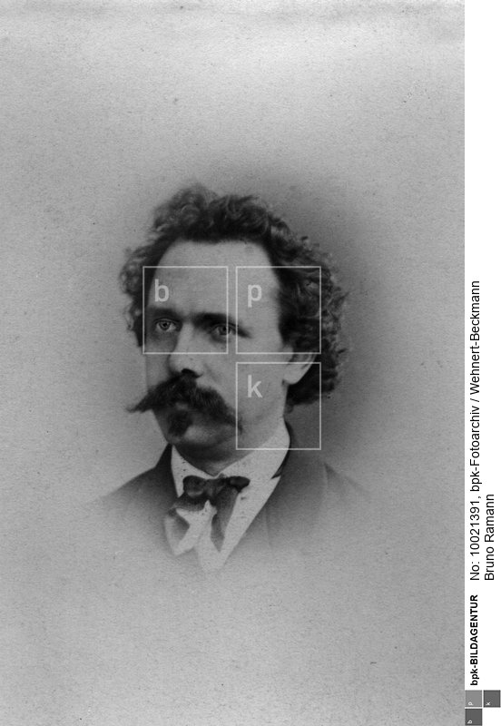 Fotograf: Wehnert-Beckmann <BR> Bruno Ramannn [1832 - 1897], Deutscher Komponist <BR> Aufnahmedatum: um 1870 <BR> Aufnahmeort: Leipzig <BR> Material/Technik: Foto / Carte de Visite <BR> Systematik:  <BR> Personen / Musiker / Ramann / Porträts