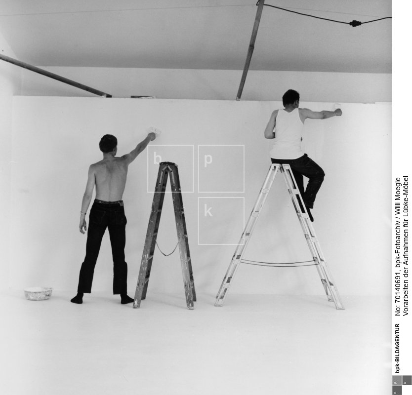 Atelier in Leinfelden-Echterdingen<BR>Aufnahmedatum: ca. 1960<BR>Material/Technik: Foto<BR>Inventar-Nr.: Mg o. Nr. / 40<BR>