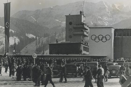 Olympia-Gelände. Olympische Winterspiele 1936 in Garmisch-Partenkirchen